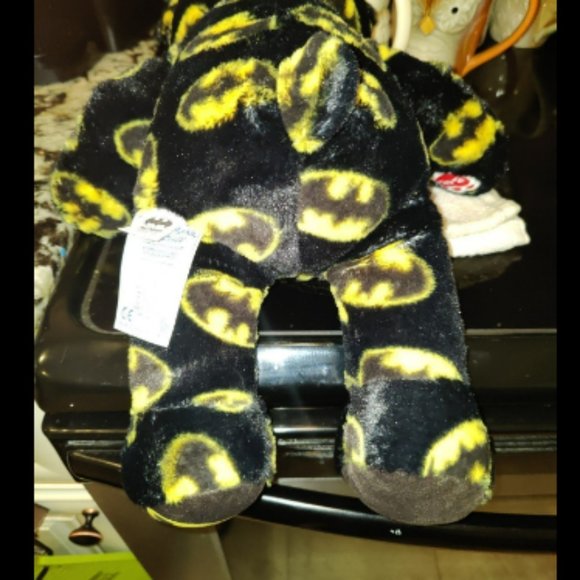 Build-A-Bear Workshop BAB DC Comics Batman Plush Bear Black Yellow Logo 17 inch - Picture 5 of 11